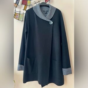 Jones & Co Wool Blend Single Button Sweater Jacket Size Large